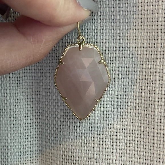 Kendra Scott Rose Quartz Corley Earrings - Picture 5 of 7